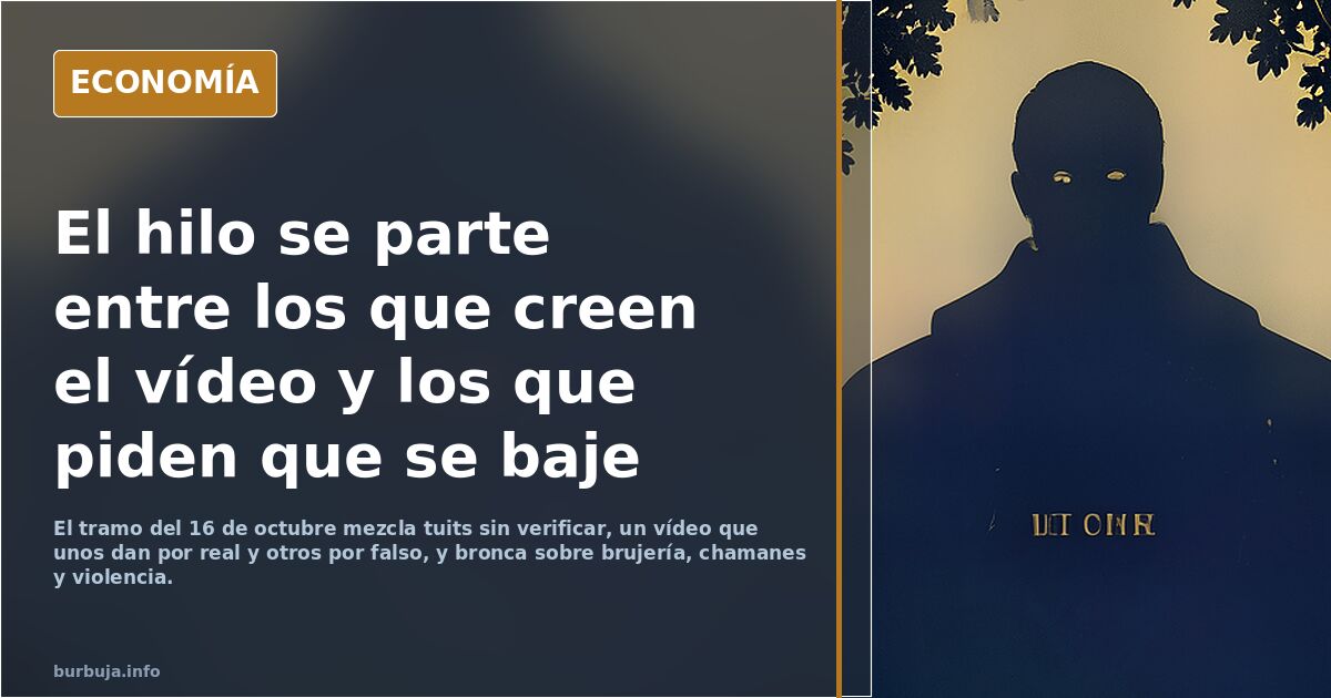 El hilo se parte entre los que creen el vídeo y los que piden que se baje