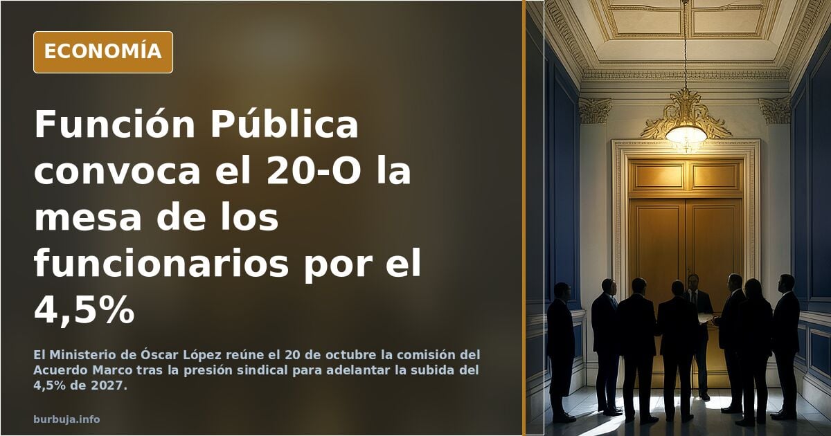 El Gobierno se reúne con los funcionarios tras la presión de los sindicatos para subir los sueldos un 4,5% antes de las elecciones