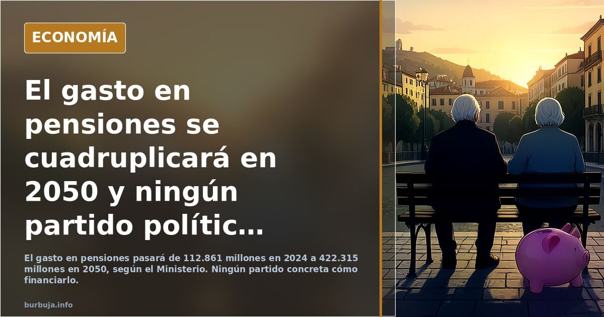 El gasto en pensiones se cuadruplicará en 2050 y ningún partido político plantea cómo afrontarlo