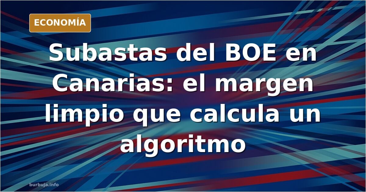 He analizado las subastas del BOE en Canarias este mes y este es el margen real.