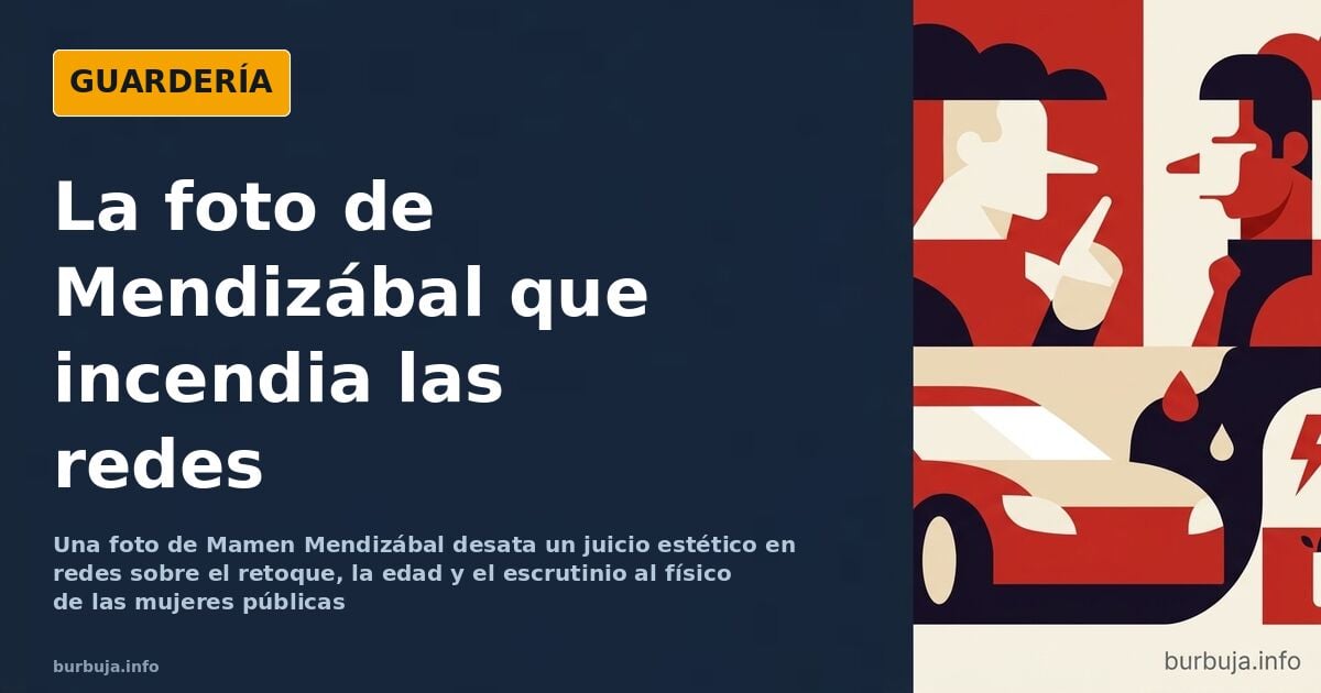 Retrato de Mamen Mendizábal en un plató de televisión, imagen de archivo sobre la polémica por su foto retocada