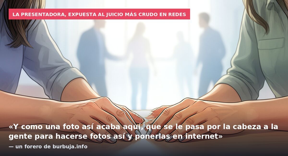 La presentadora, expuesta al juicio más crudo en redes: «Y como una foto así acaba aquí, que se le pasa por la cabeza a la gente para hacerse fotos así y ponerlas en internet» — un forero de burbuja.info
