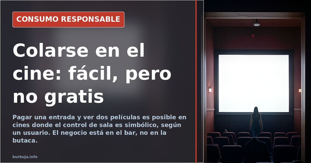 Colarse en el cine: el control de sala que casi nadie vigila