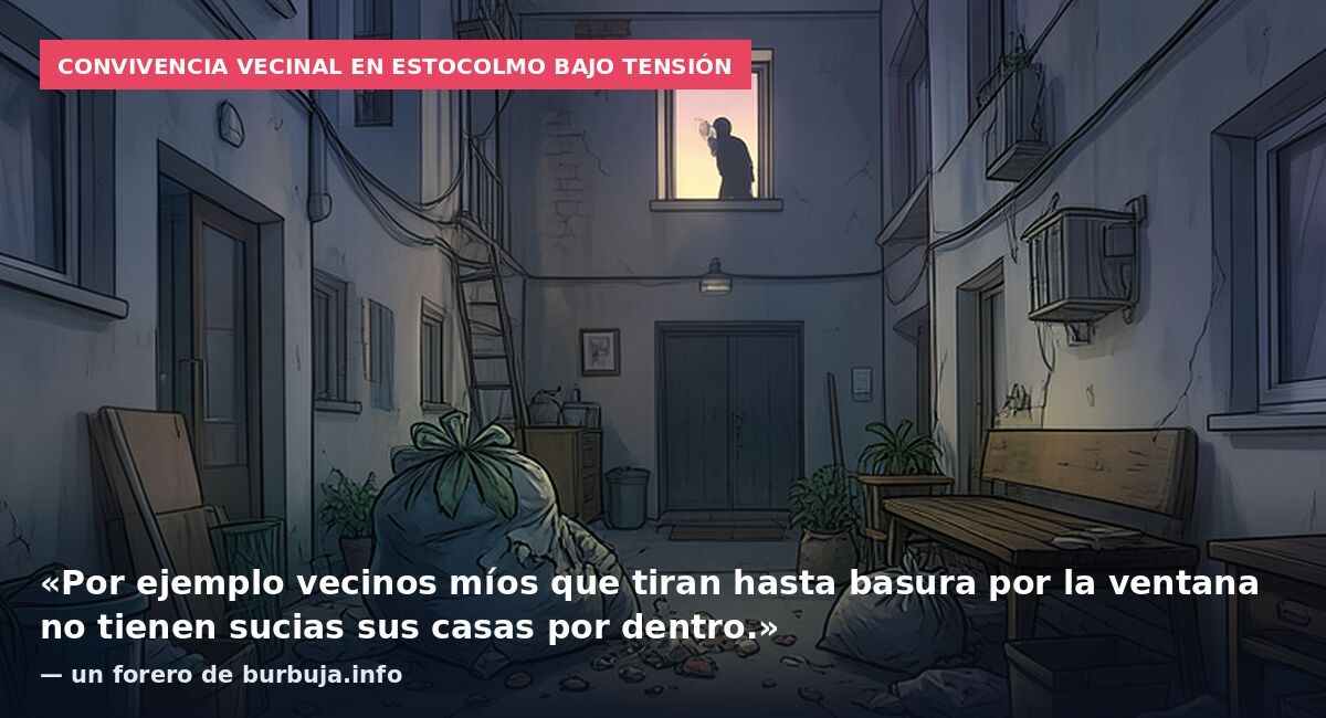 Convivencia vecinal en Estocolmo bajo tensión: «Por ejemplo vecinos míos que tiran hasta basura por la ventana no tienen sucias sus casas por dentro.» — un forero de burbuja.info