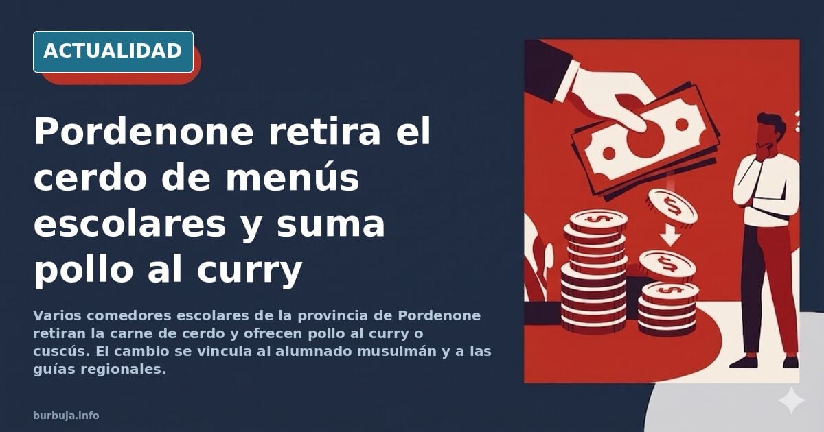 En Italia, en la provincia de Pordenone, los comedores escolares están eliminando la carne de cerdo de muchos menús