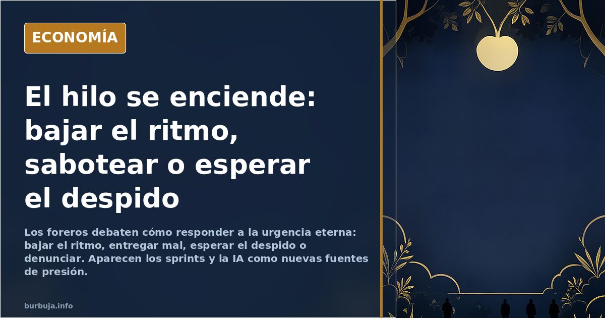 Dejé el trabajo porque todo era urgente y la presión era insoportable