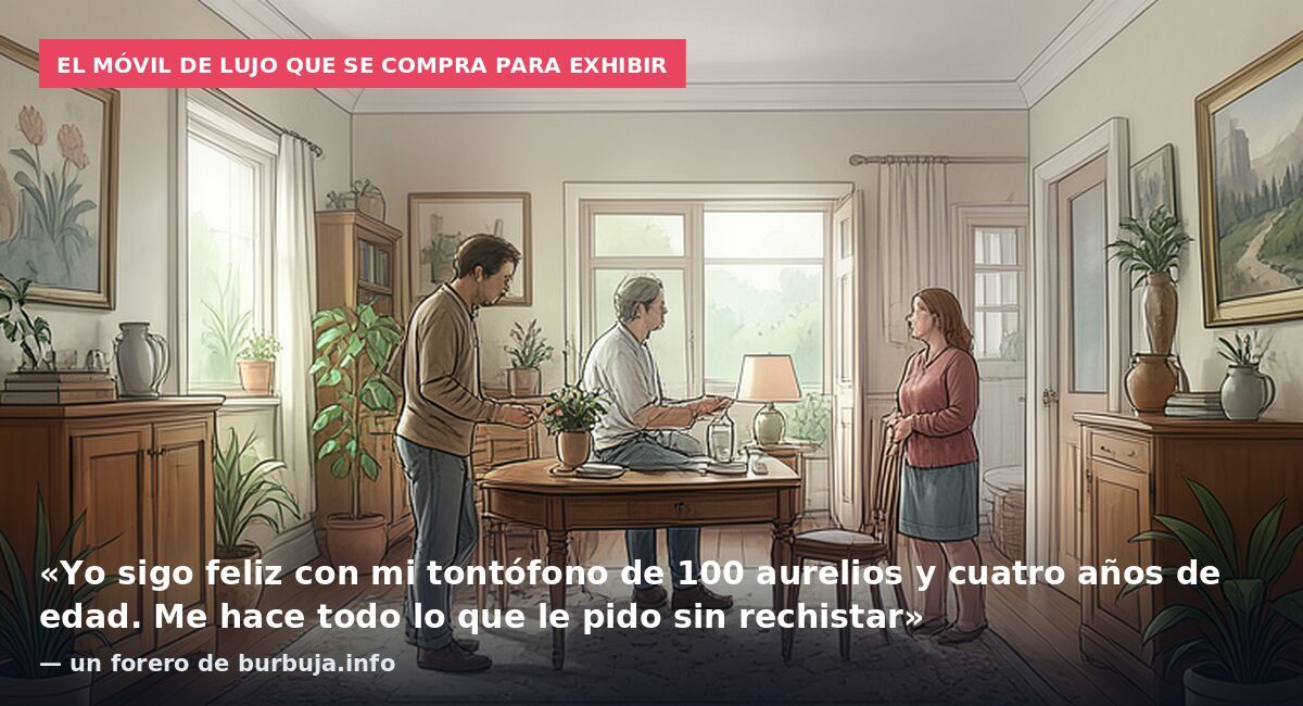 El móvil de lujo que se compra para exhibir: «Yo sigo feliz con mi tontófono de 100 aurelios y cuatro años de edad. Me hace todo lo que le pido sin rechistar» — un forero de burbuja.info
