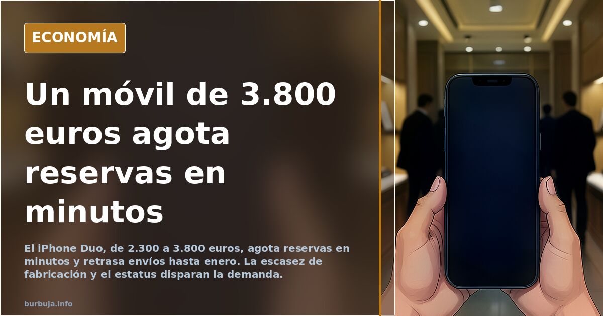 El iPhone Duo de 2.300 a 3.800 euros agota reservas y divide al consumidor