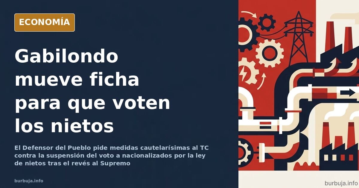 Sede institucional con banderas de España y documentos judiciales sobre la mesa en tonos azul marino y dorado