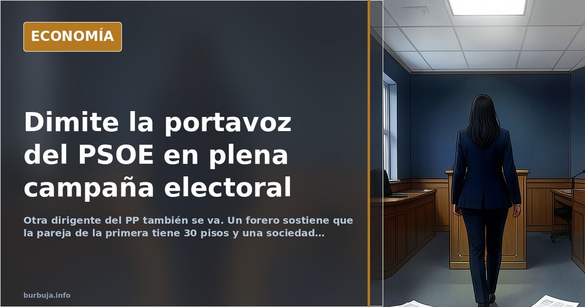 Dimite la portavoz del PSOE en plena campaña electoral