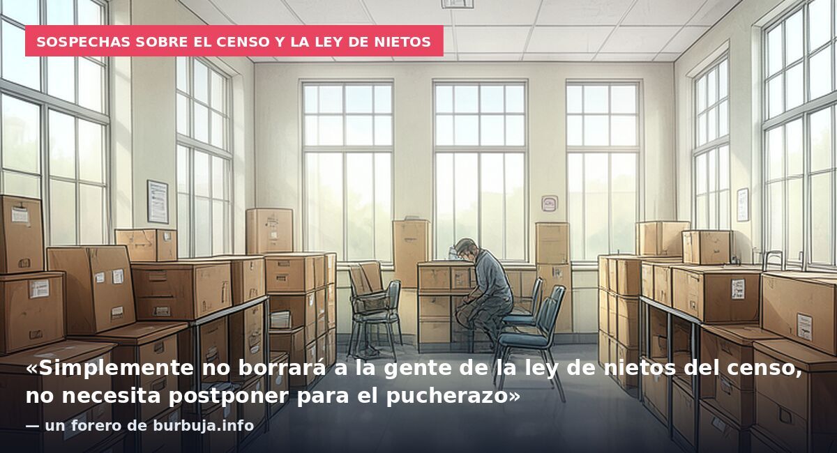 Sospechas sobre el censo y la ley de nietos: «Simplemente no borrará a la gente de la ley de nietos del censo, no necesita postponer para el pucherazo» — un forero de burbuja.info