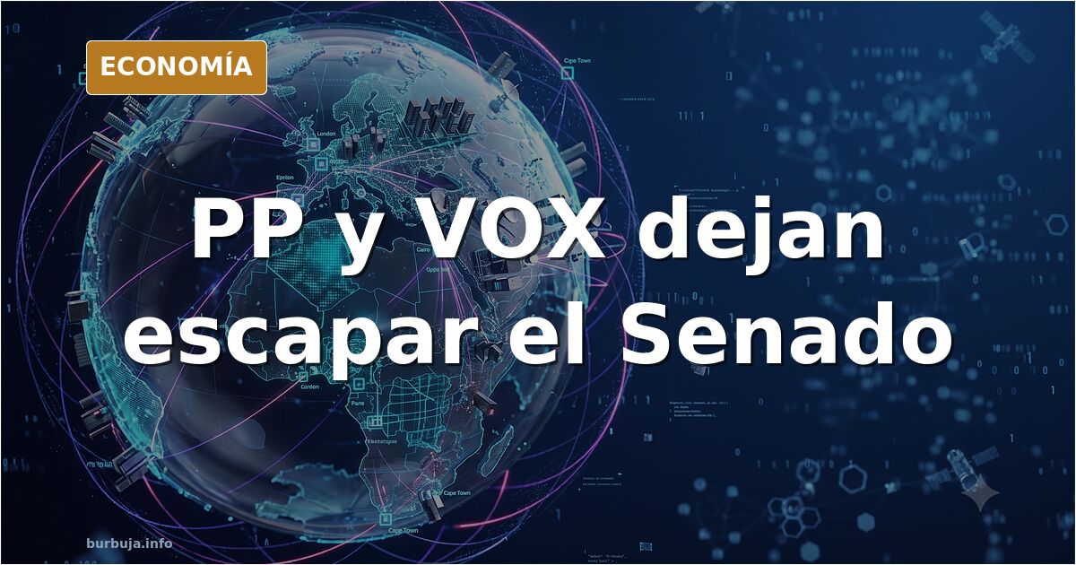 Ilustración editorial de un hemiciclo del Senado con escaños vacíos y un reloj marcando el cierre de plazo de candidaturas