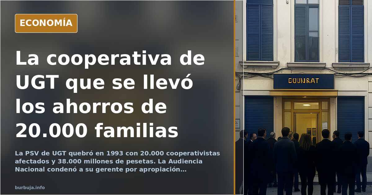 UGT y la quiebra de la PSV: 20.000 familias y 228 millones