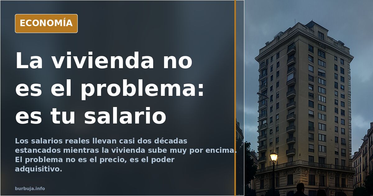 El problema no es la vivienda: es el salario que ya no la paga