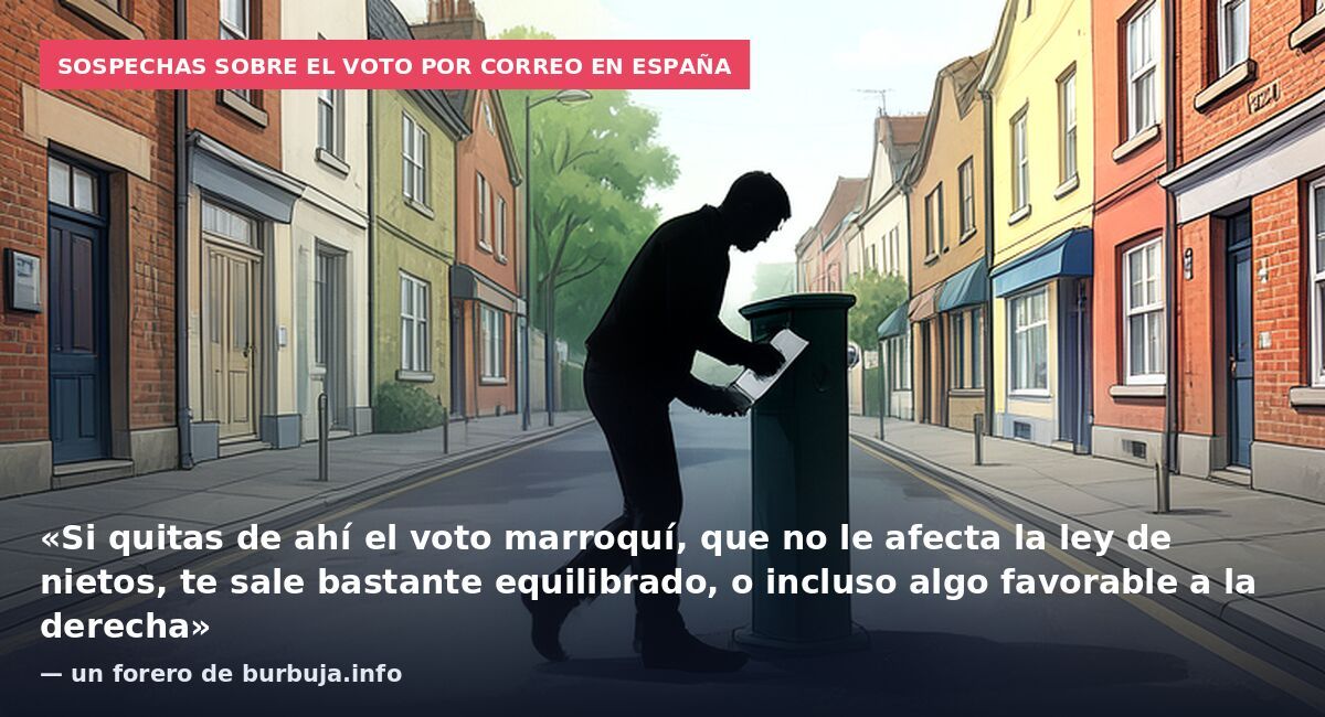 Sospechas sobre el voto por correo en España: «Si quitas de ahí el voto marroquí, que no le afecta la ley de nietos, te sale bastante equilibrado, o incluso algo favorable a la derecha» — un forero de burbuja.info