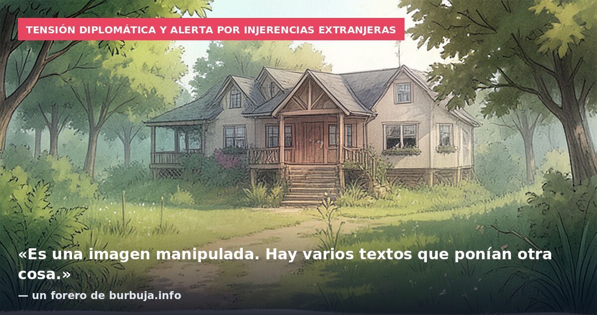 Tensión diplomática y alerta por injerencias extranjeras: «Es una imagen manipulada. Hay varios textos que ponían otra cosa.» — un forero de burbuja.info