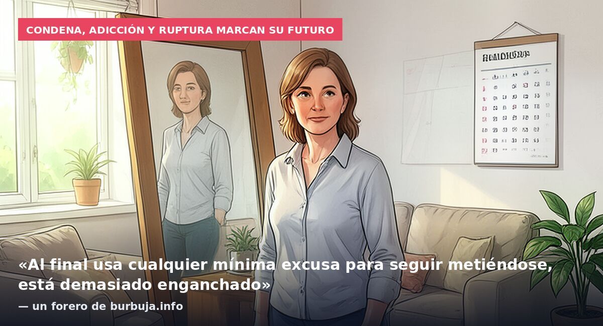 Condena, adicción y ruptura marcan su futuro: «Al final usa cualquier mínima excusa para seguir metiéndose, está demasiado enganchado» — un forero de burbuja.info