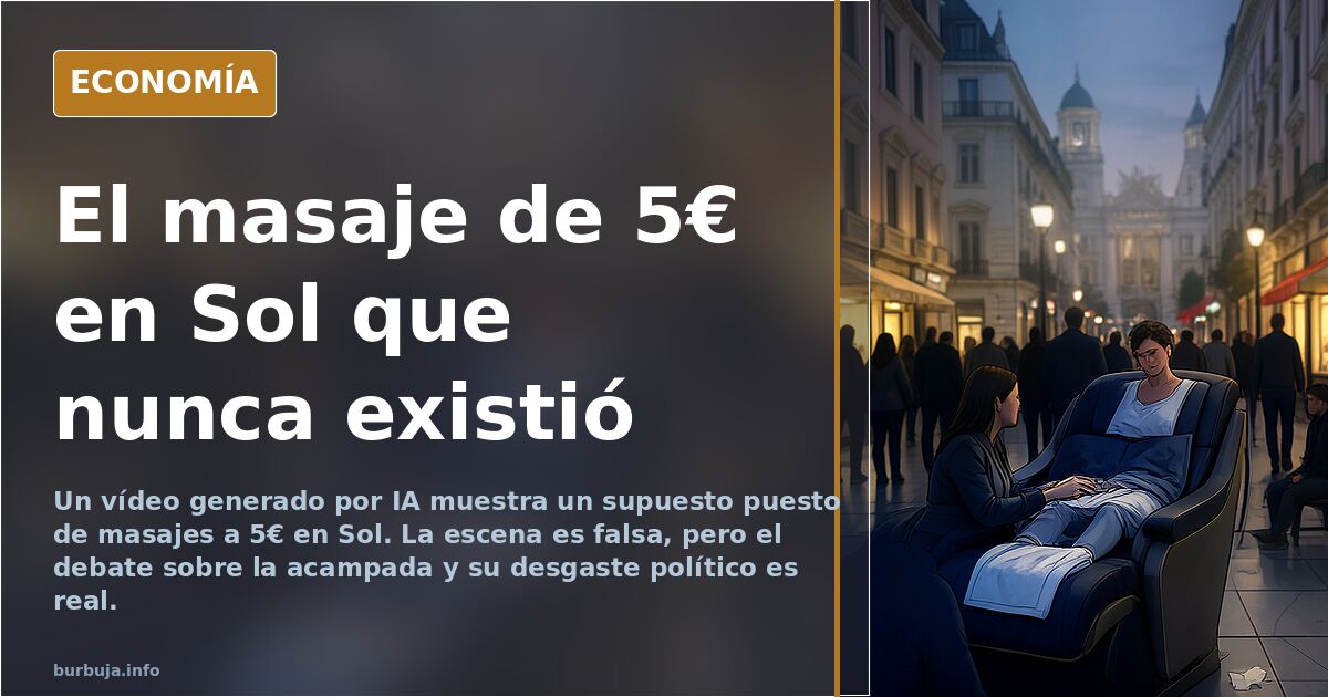 Masajes a 5€ en Sol: el bulo que se disfraza de denuncia