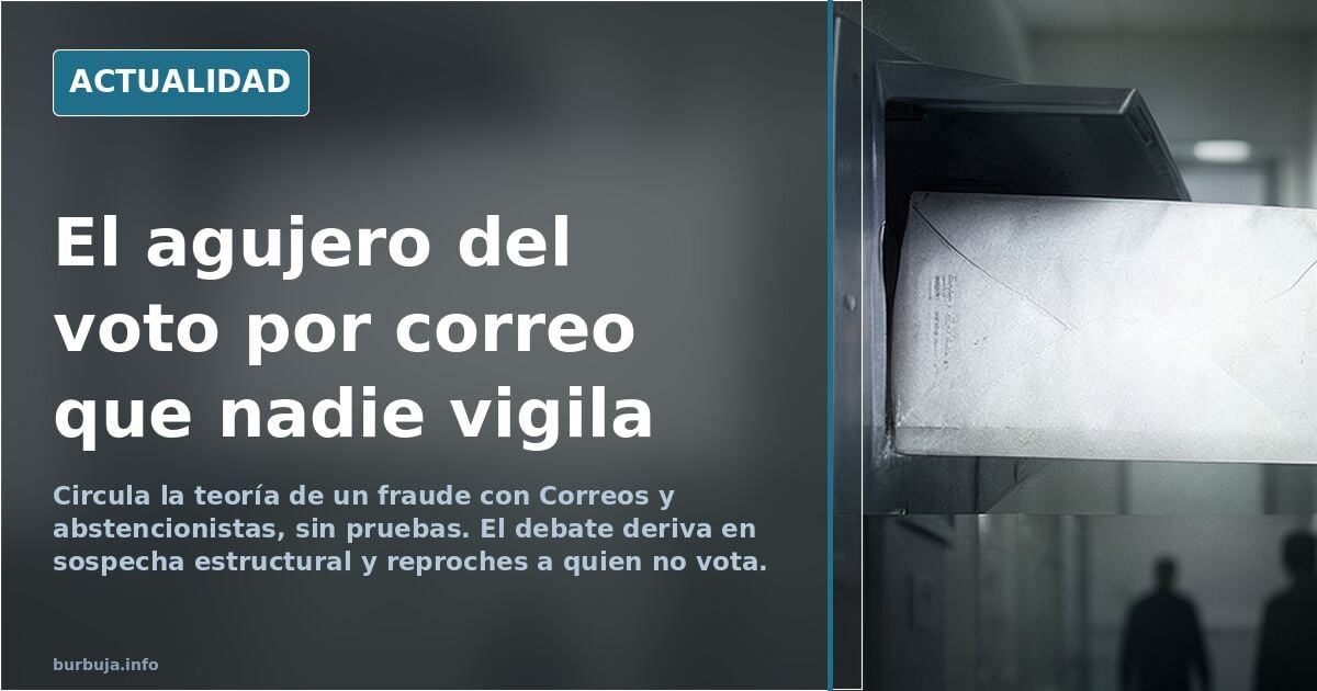 Sospechas sin prueba sobre el voto por correo y la abstención