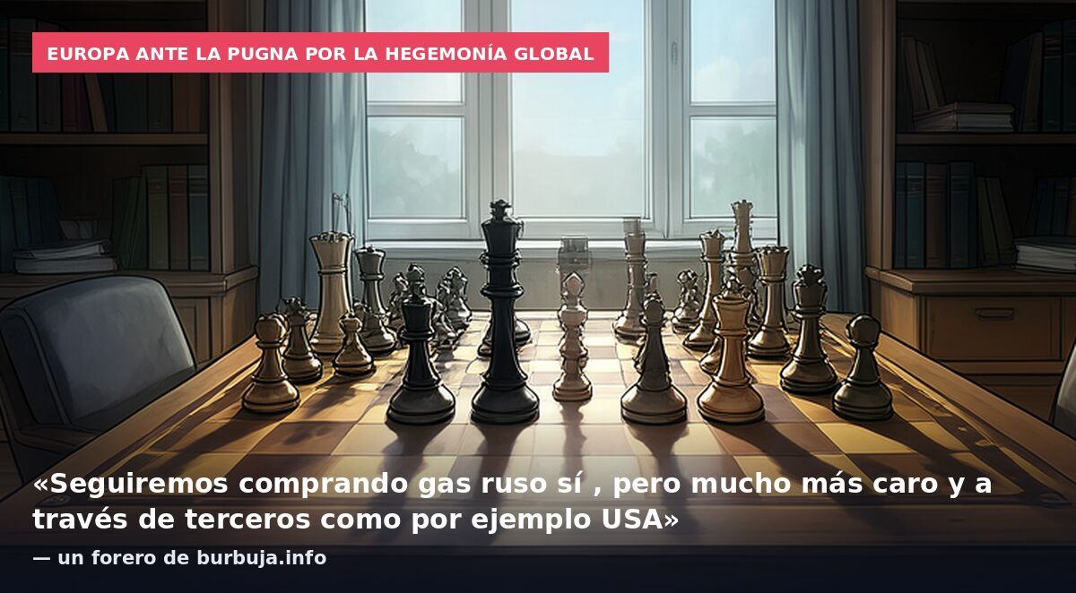 Europa ante la pugna por la hegemonía global: «Seguiremos comprando gas ruso sí , pero mucho más caro y a través de terceros como por ejemplo USA» — un forero de burbuja.info