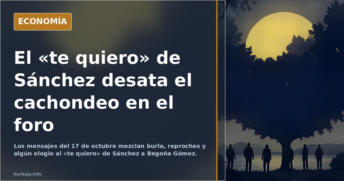 La declaración de amor de Sánchez a Begoña Gómez: «Que lo escuchen alto y claro: te quiero».