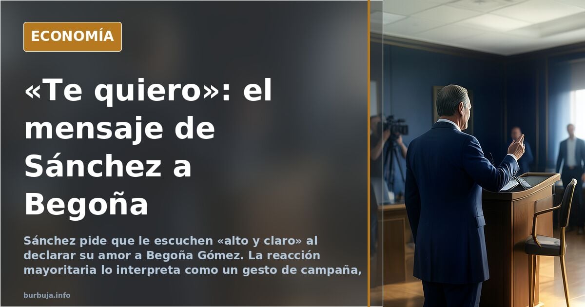 Sánchez declara su amor a Begoña Gómez en plena campaña