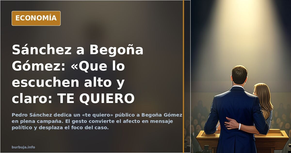 El perro es una maquina de sumar votos, Begoña Gómez: “Que lo escuchen alto y claro: TE QUIERO”