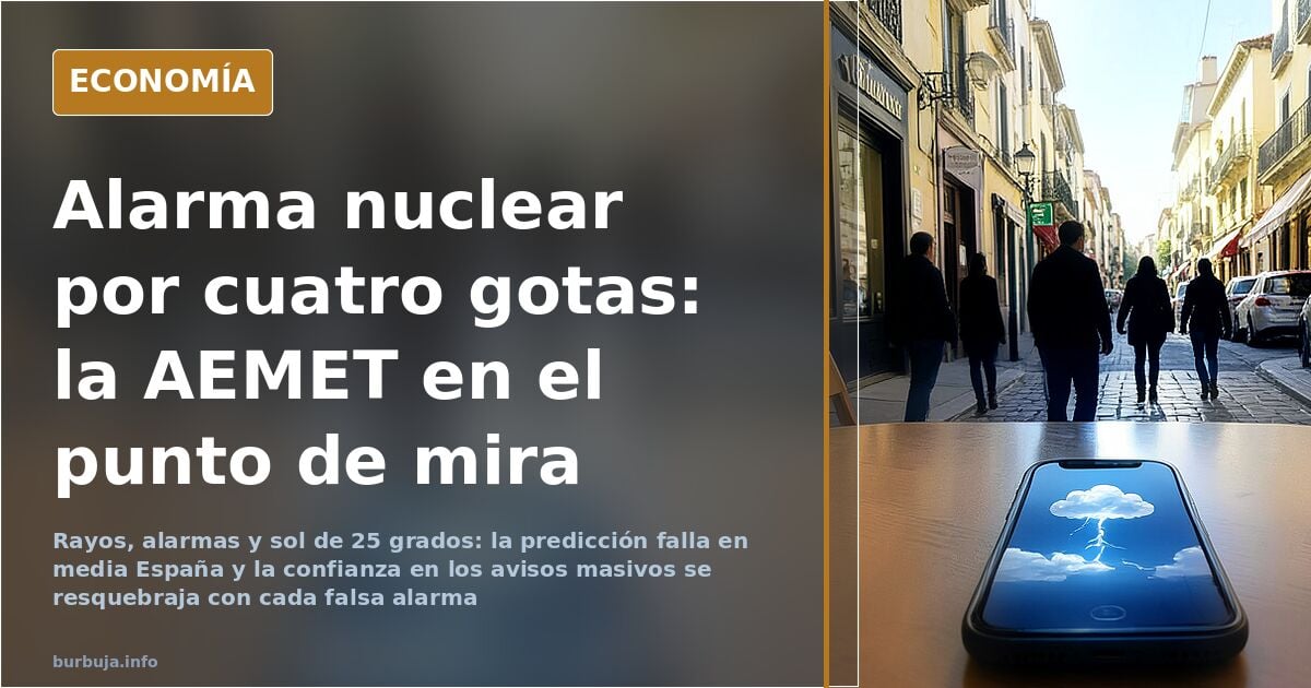 La AEMET falla y las alarmas masivas se multiplican sin lluvia