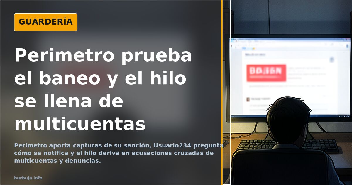 Perimetro prueba el baneo y el hilo se llena de multicuentas