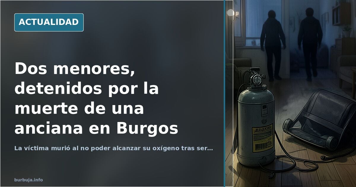 Dos menores detenidos por la muerte de una mujer de 83 años en Burgos