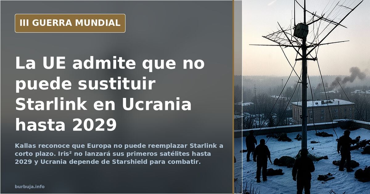 HuhE trabaja "Urgentemente"  buscando alternativas de Starlink para Ukroña pero "No sera igual hasta 2029"