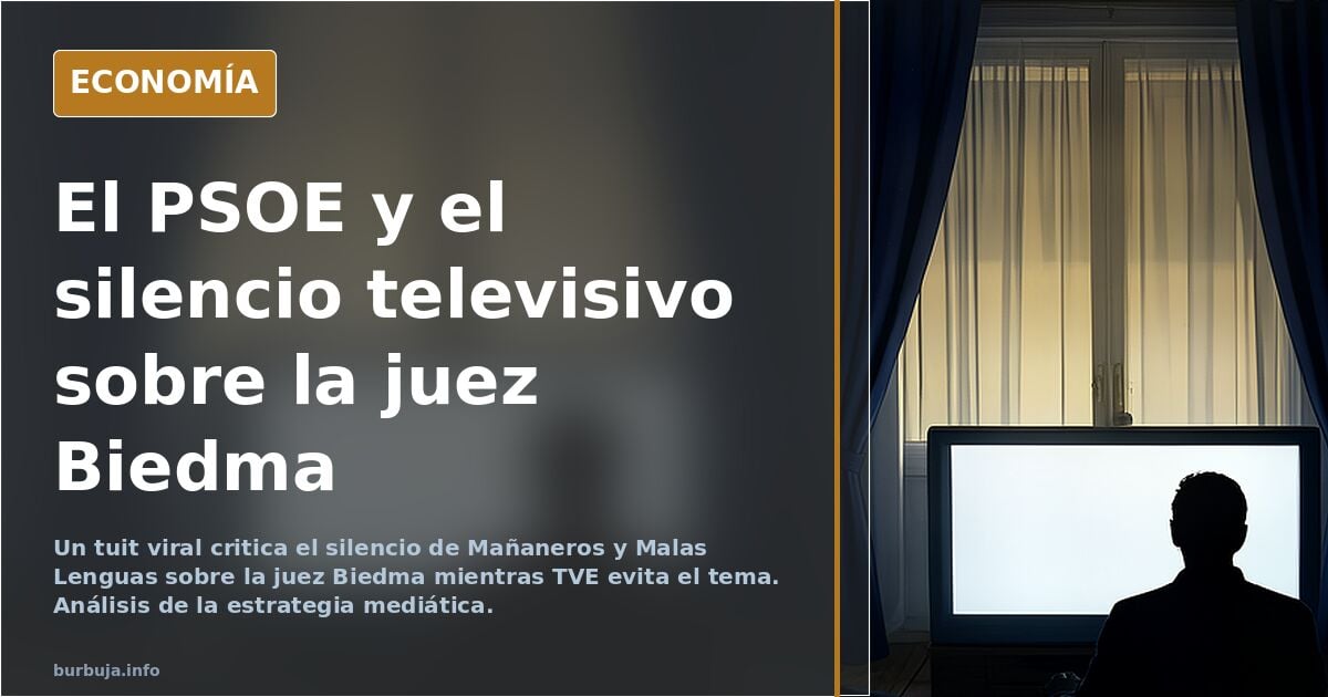 El PSOE tiene auténtico PAVOR al caso de la Juez Biedma, intentan ocultarlo a toda costa en TVE, por fortuna hay otras televisiones