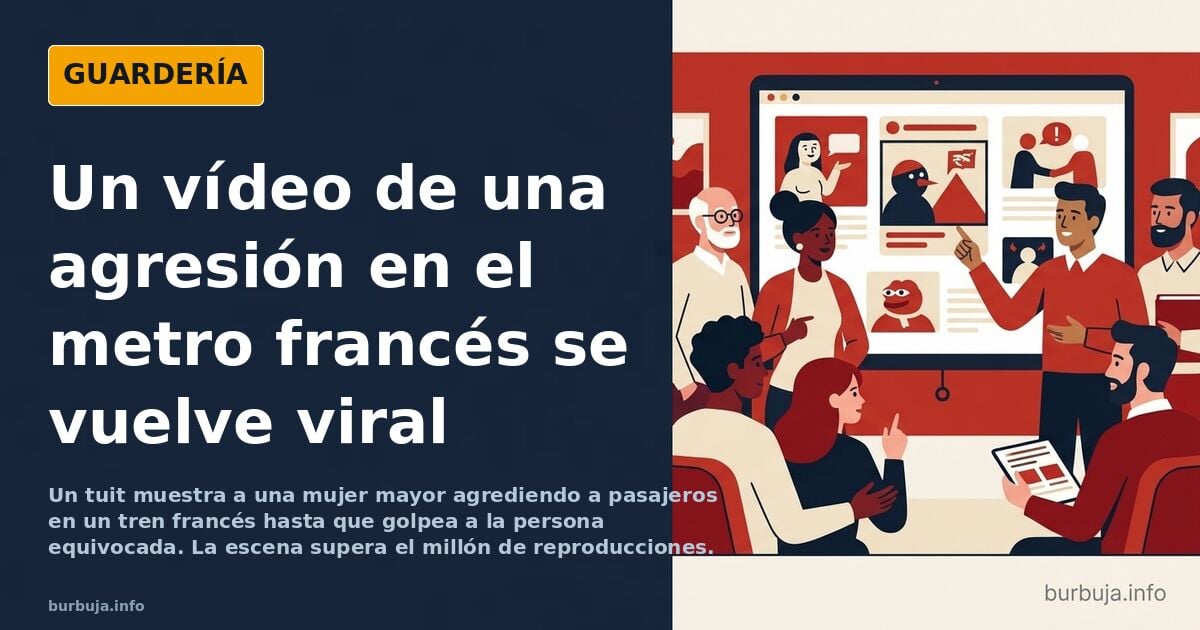 Vieja loca pega a la gente en el metro....