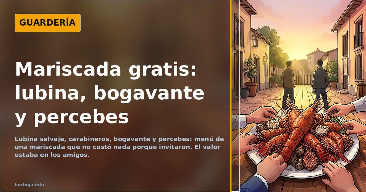 Mariscada con lubina, bogavante y percebes sin pagar