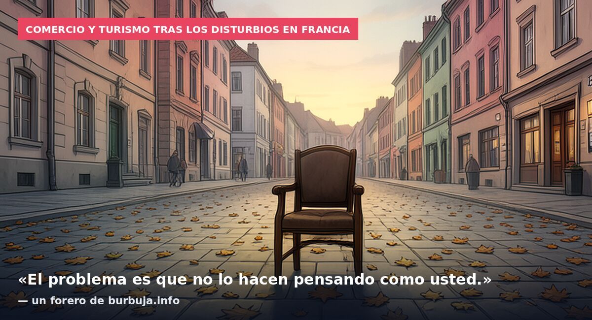 Comercio y turismo tras los disturbios en Francia: «El problema es que no lo hacen pensando como usted.» — un forero de burbuja.info