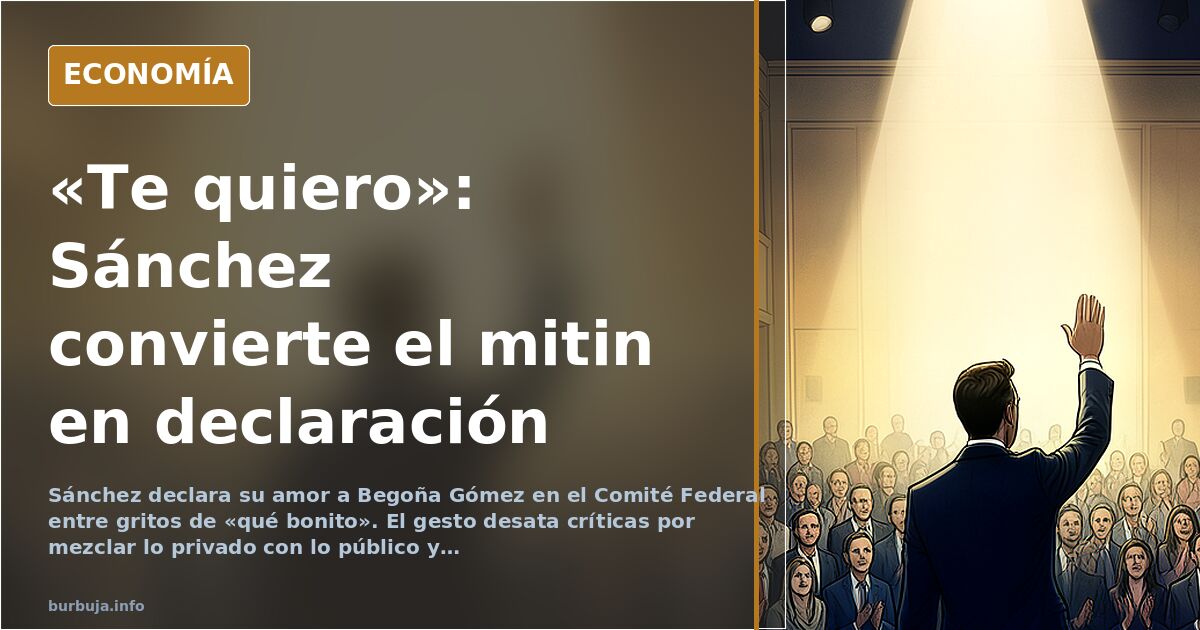 Sánchez declara su amor a Begoña Gómez en el Comité Federal