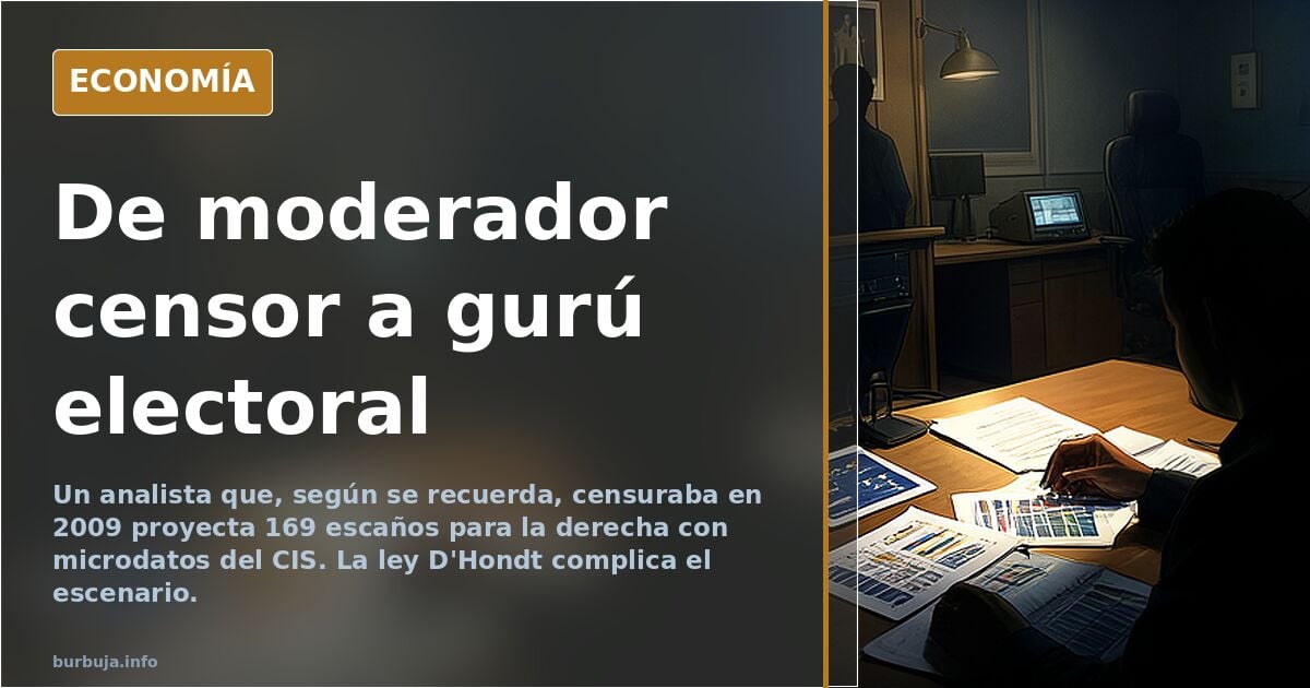 El analista que censuraba en 2009 y ahora proyecta 169 escaños