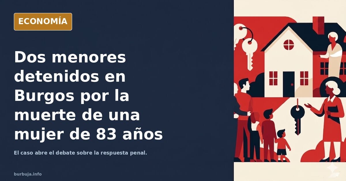 Urgente - última hora Detienen en Burgos a 2 menores por el asesinato de una mujer de 83 años, encontrada maniatada en su domicilio