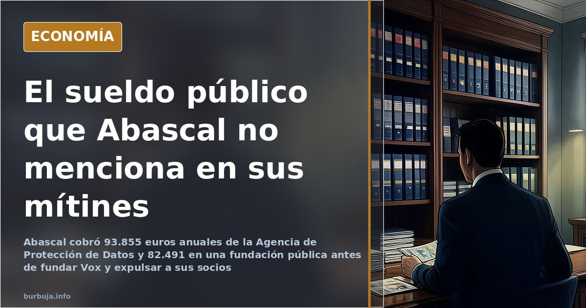 Abascal: 94.000 euros públicos y una cúpula de Vox en reconstrucción
