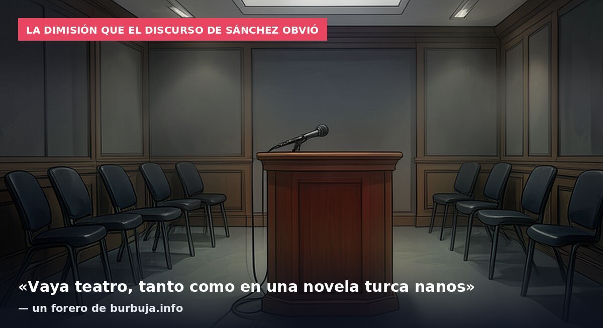 La dimisión que el discurso de Sánchez obvió: «Vaya teatro, tanto como en una novela turca nanos» — un forero de burbuja.info