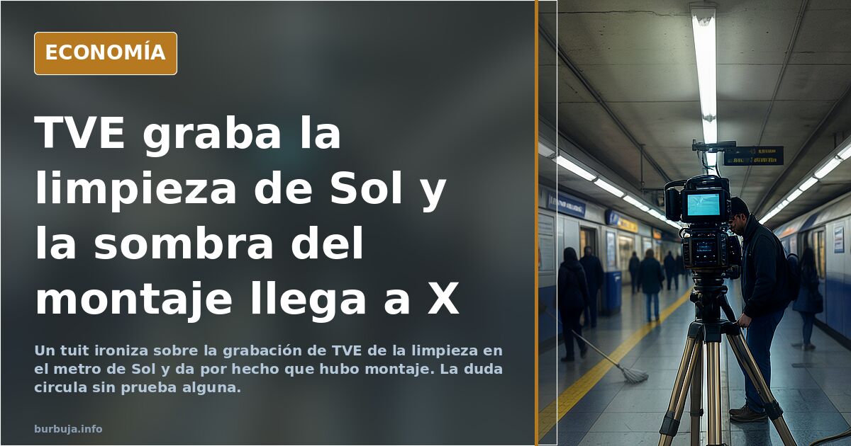 Periodistas de TVE preparando la grabación de la limpieza del metro de Sol por los acampados