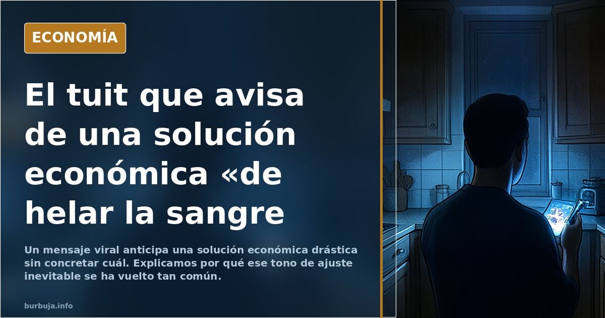 La solución, que llegará antes o después, va a ser de helar la sangre. Pero es lo que se ha querido, y lo que se tendrá.
