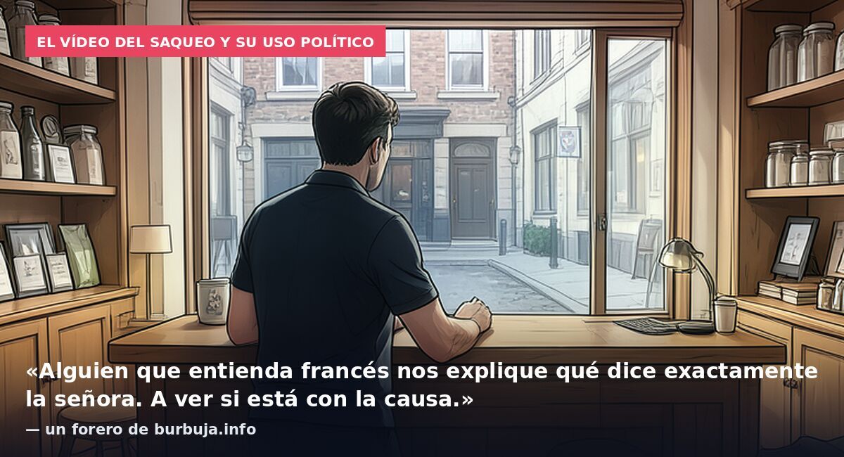 El vídeo del saqueo y su uso político: «Alguien que entienda francés nos explique qué dice exactamente la señora. A ver si está con la causa.» — un forero de burbuja.info