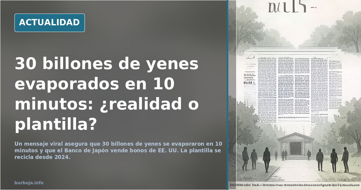 El bulo del yen: 30 billones evaporados y el BOJ vendiendo bonos