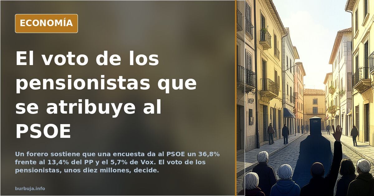 Urna electoral con papeletas y una mano depositando el voto de un pensionista, símbolo del peso del voto de los mayores en la