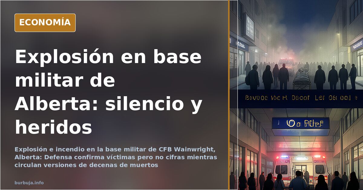Explosión en base militar de Alberta: hospitales saturados y cifras sin confirmar
