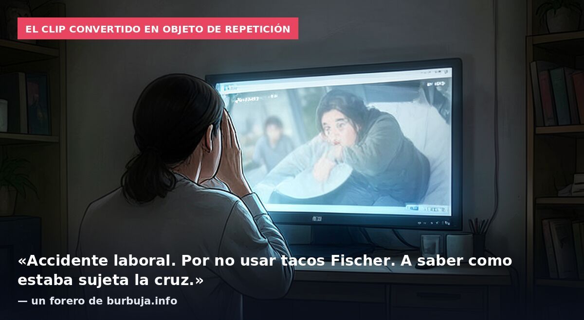 El clip convertido en objeto de repetición: «Accidente laboral. Por no usar tacos Fischer. A saber como estaba sujeta la cruz.» — un forero de burbuja.info