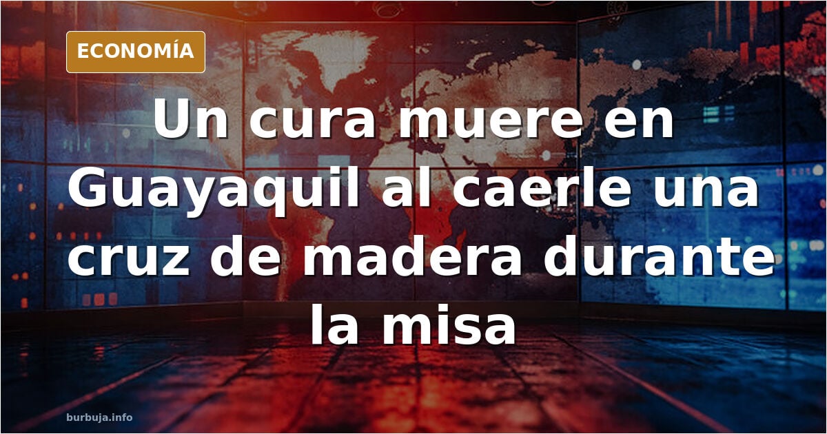Muere un cura en Guayaquil al caerle la cruz. Video dentro.