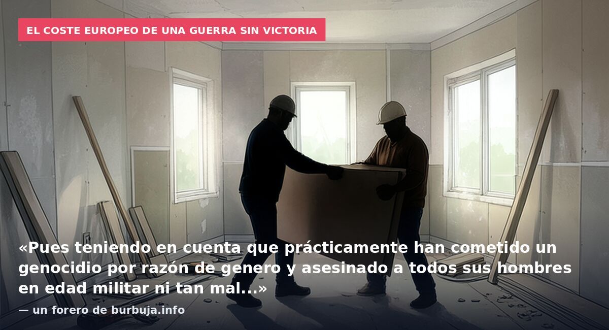 El coste europeo de una guerra sin victoria: «Pues teniendo en cuenta que prácticamente han cometido un genocidio por razón de genero y asesinado a todos sus hombres en edad militar ni tan mal...» — un forero de burbuja.info