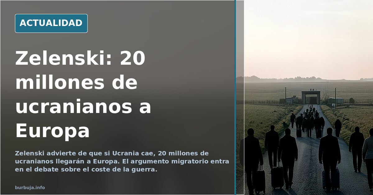 Zelenski y la advertencia de los 20 millones de refugiados